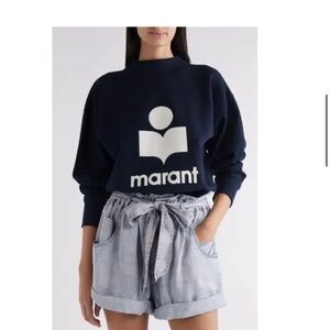 Isabel Marant Etolie Moby Flocked Logo Graphic sweatshirt